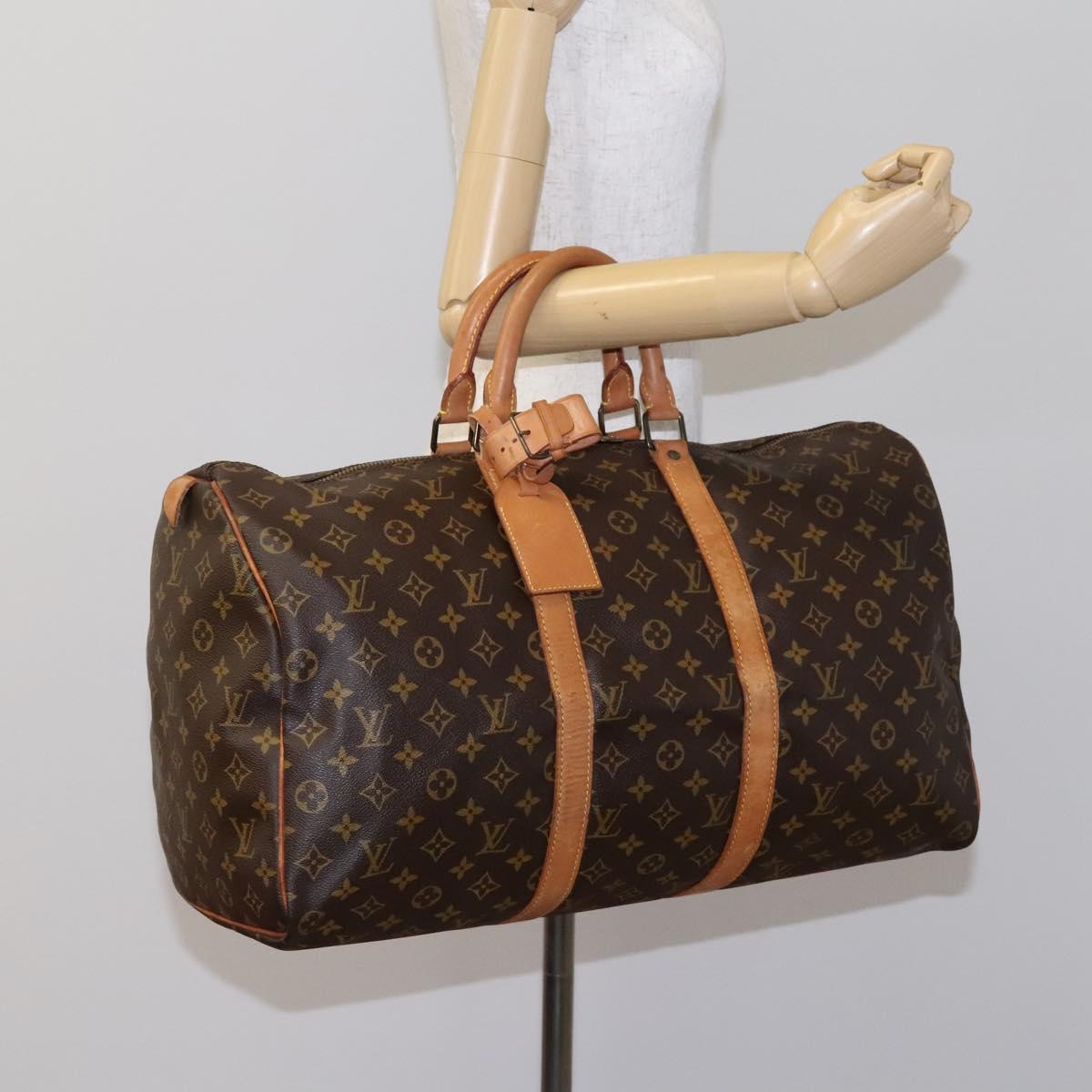 LOUIS VUITTON Monogram Keepall 50 Boston Bag M41426 LV Auth yk17626