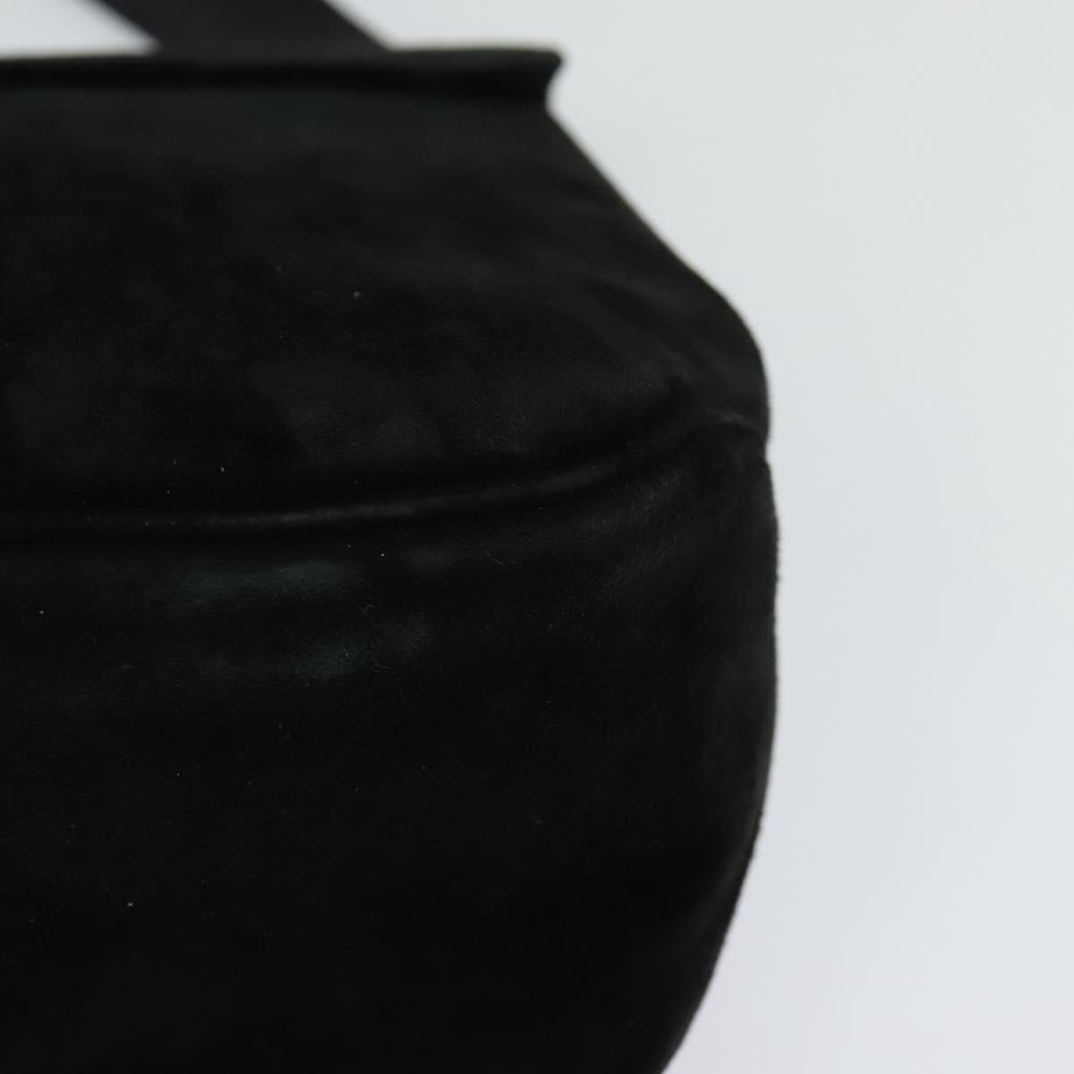 Salvatore Ferragamo Vala Hand Bag Suede Black Auth yk17641