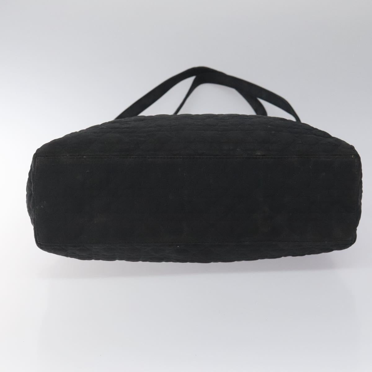 Christian Dior Canage Shoulder Bag Nylon Black Gold Auth yk17665