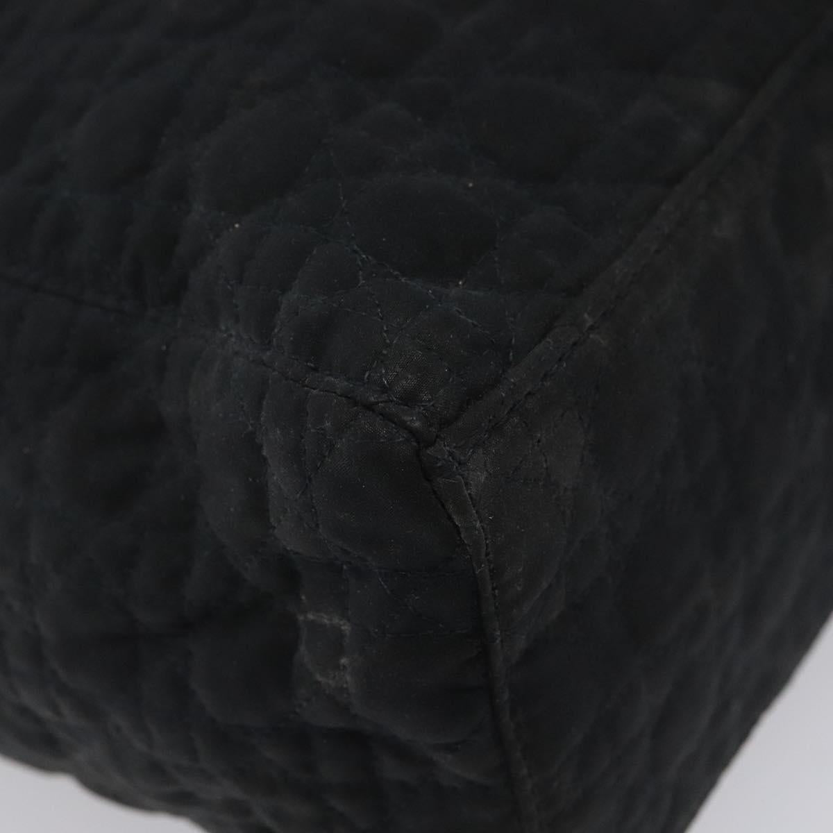 Christian Dior Canage Shoulder Bag Nylon Black Gold Auth yk17665