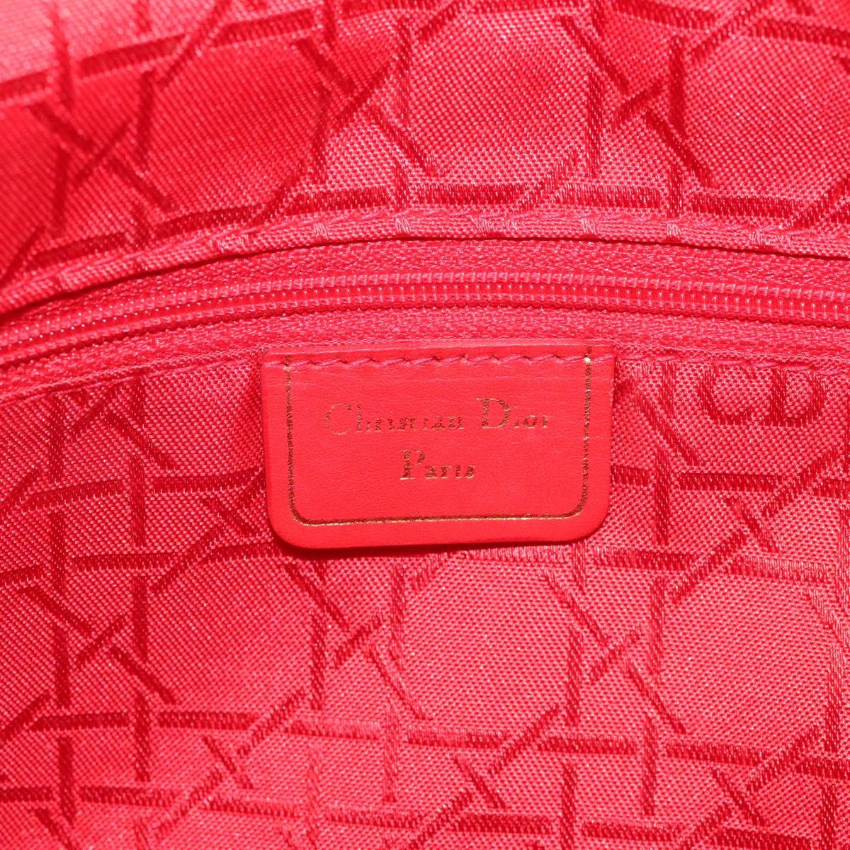 Christian Dior Canage Shoulder Bag Nylon Black Gold Auth yk17665