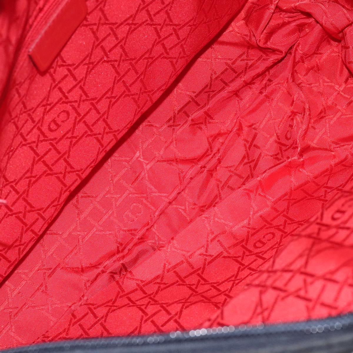 Christian Dior Canage Shoulder Bag Nylon Black Gold Auth yk17665