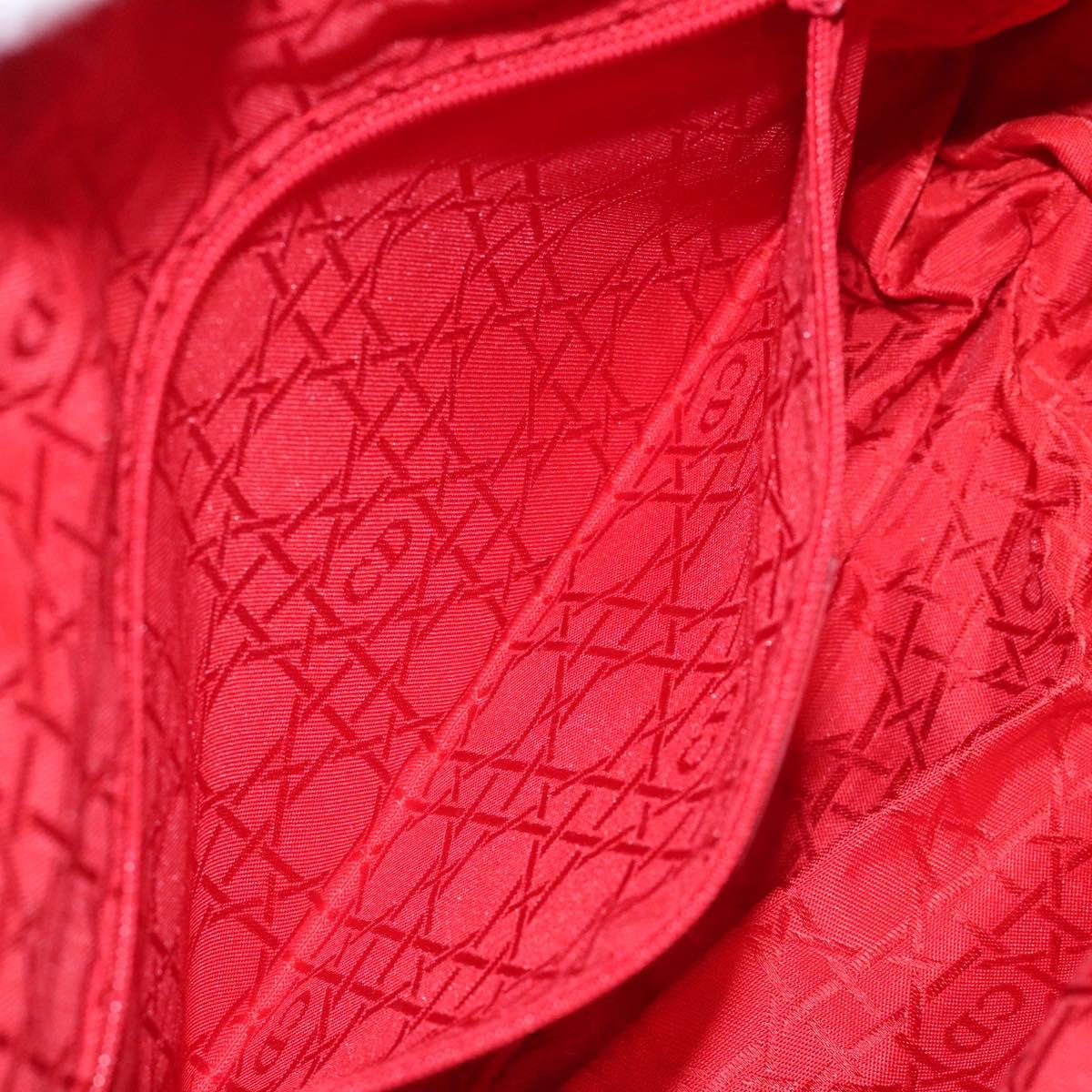 Christian Dior Canage Shoulder Bag Nylon Black Gold Auth yk17665