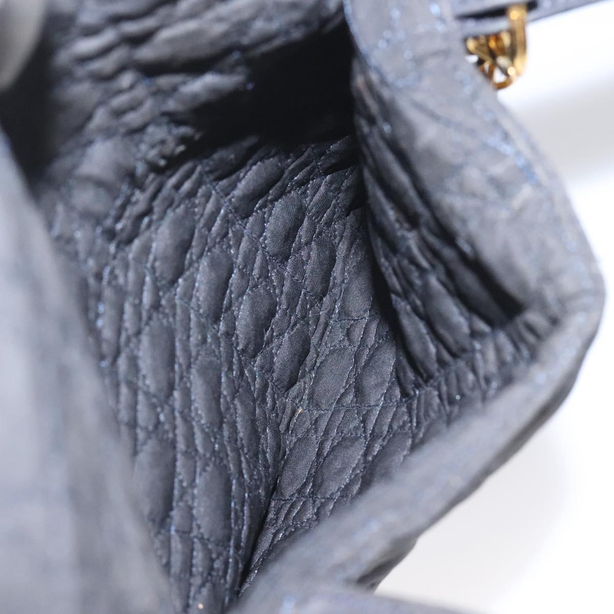 Christian Dior Canage Shoulder Bag Nylon Black Gold Auth yk17665