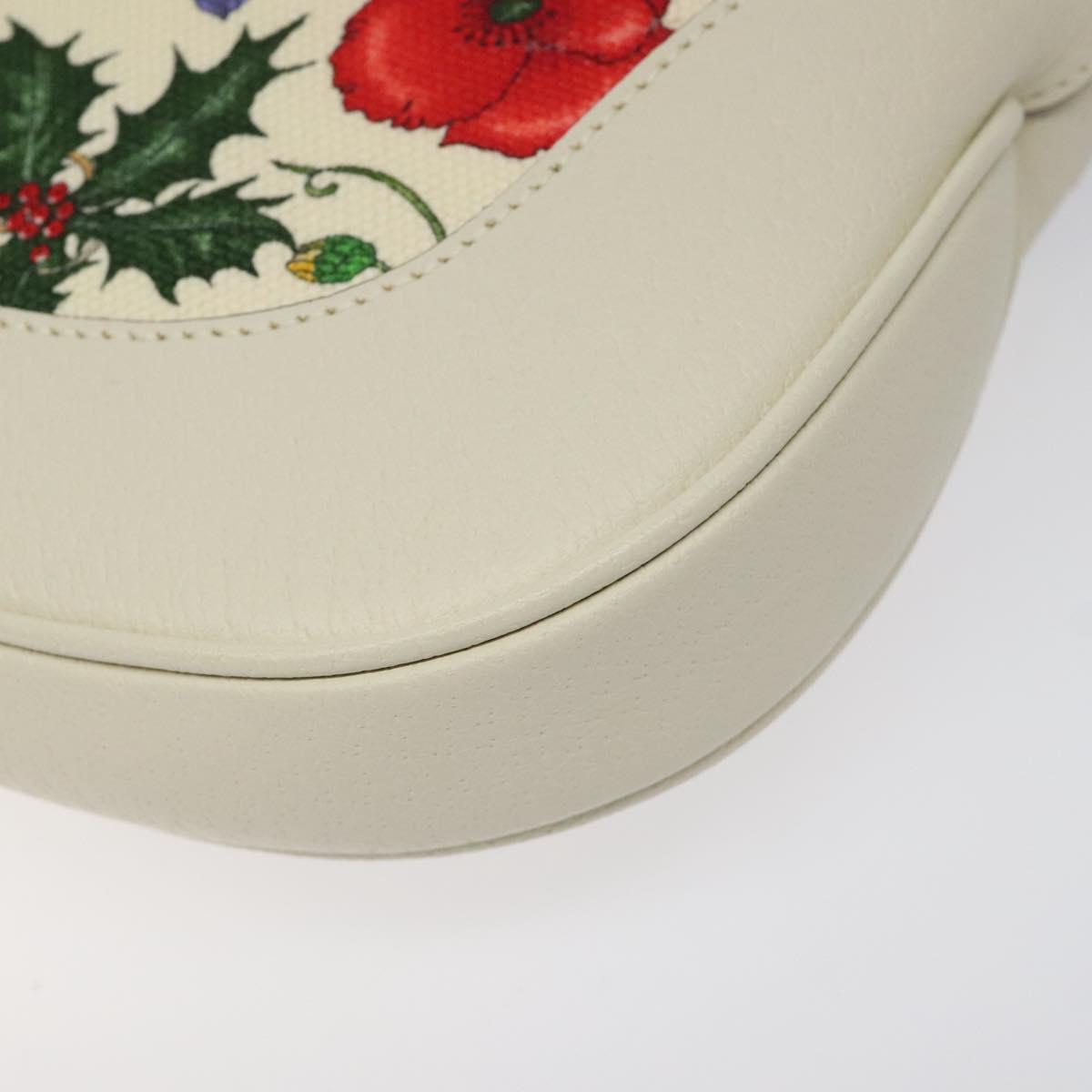 GUCCI Jackie Flora Shoulder Bag Canvas Multicolor 550152 Auth yk17680AV