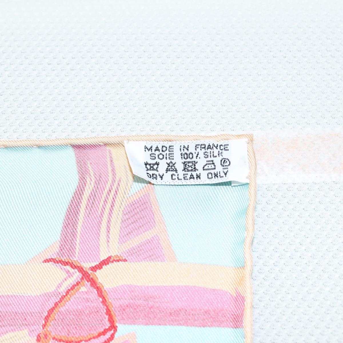 HERMES Carre 90 Scarf ""Mythes Et Metamorphoses"" Silk Pink Auth yk17704