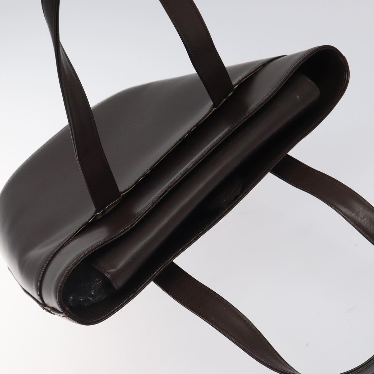 BURBERRY Hand Bag Leather Brown Auth yk17756
