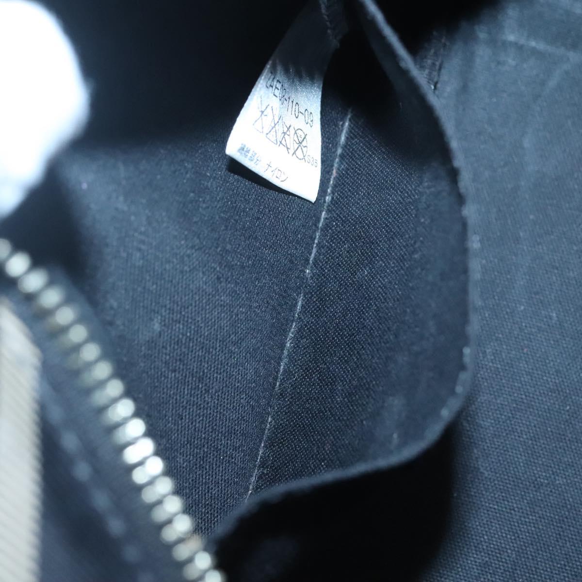 BURBERRY Nova Check Blue Label Shoulder Bag Canvas Black Silver Auth yk17807