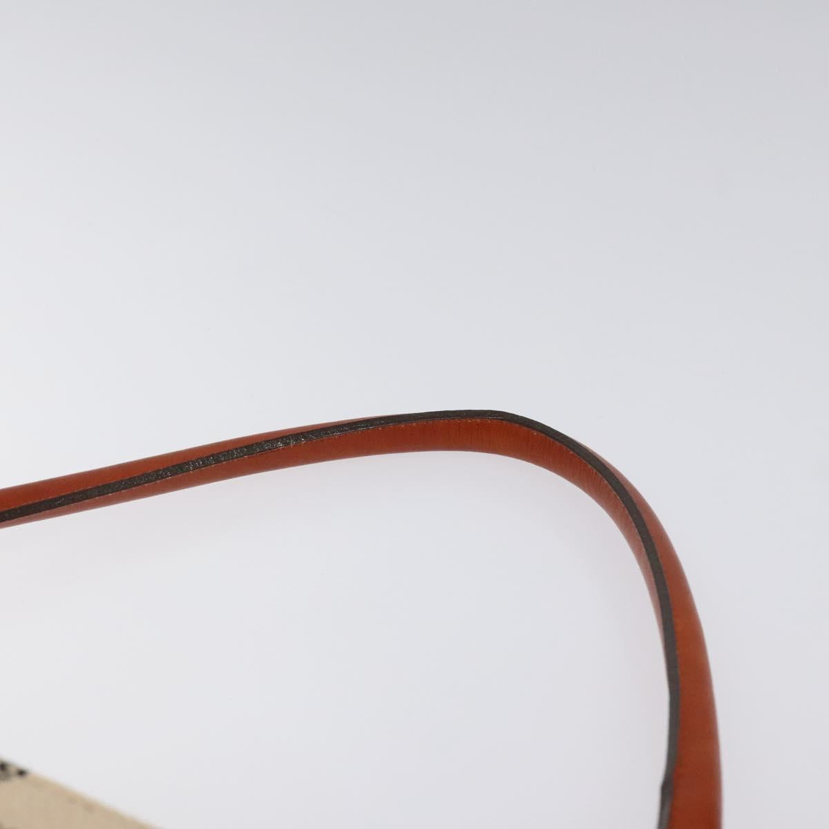 BURBERRY Nova Check Shoulder Bag Wool Beige Gold Auth yk17894