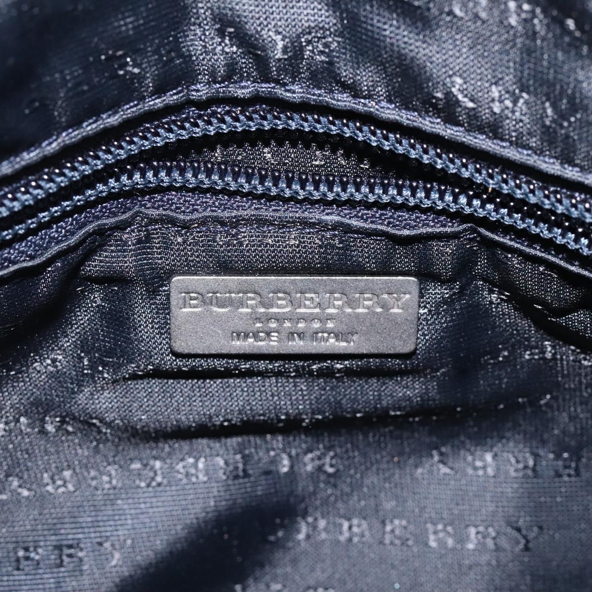 BURBERRY Nova Check Hand Bag Canvas Navy Auth yk17897