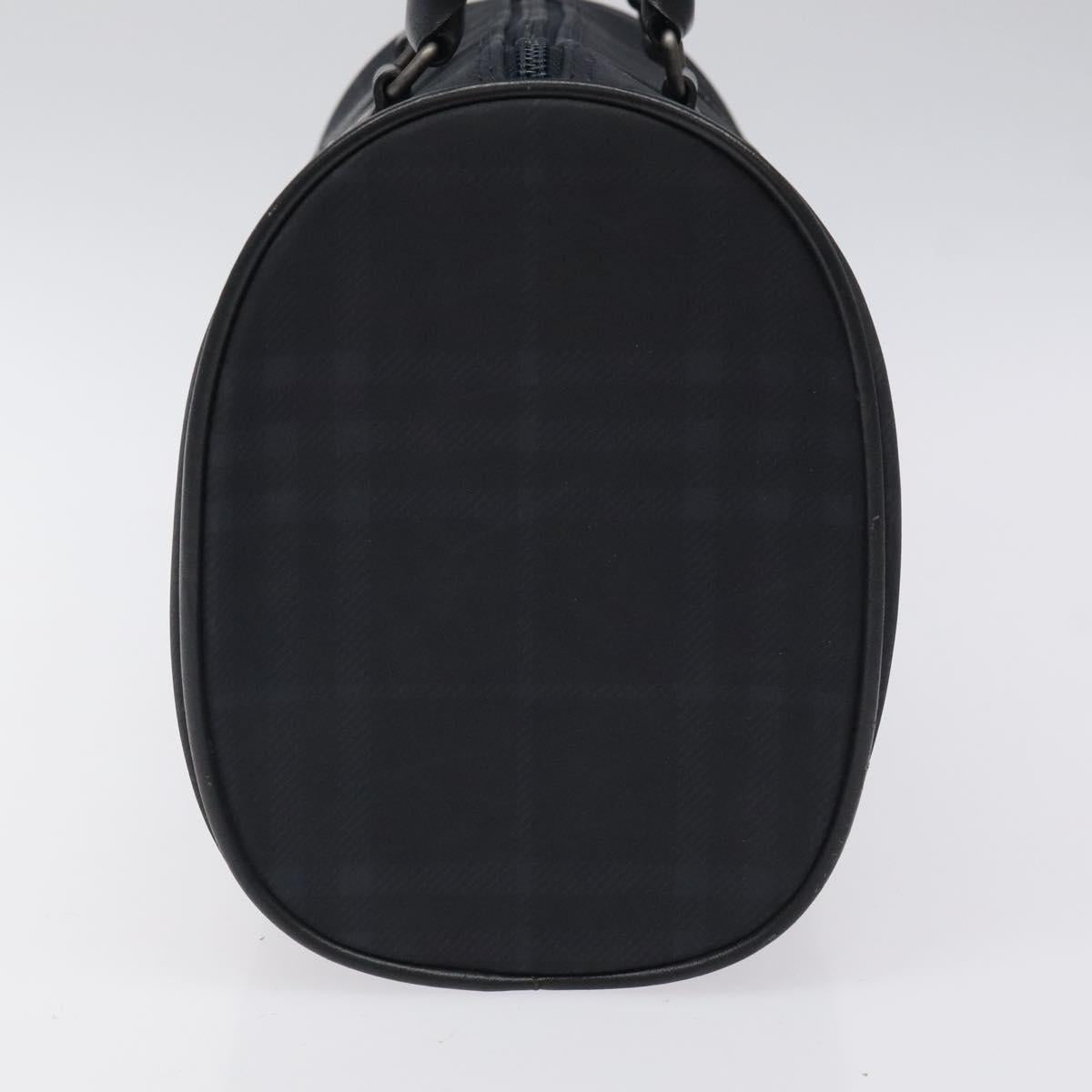 BURBERRY Nova Check Hand Bag Canvas Navy Auth yk17897