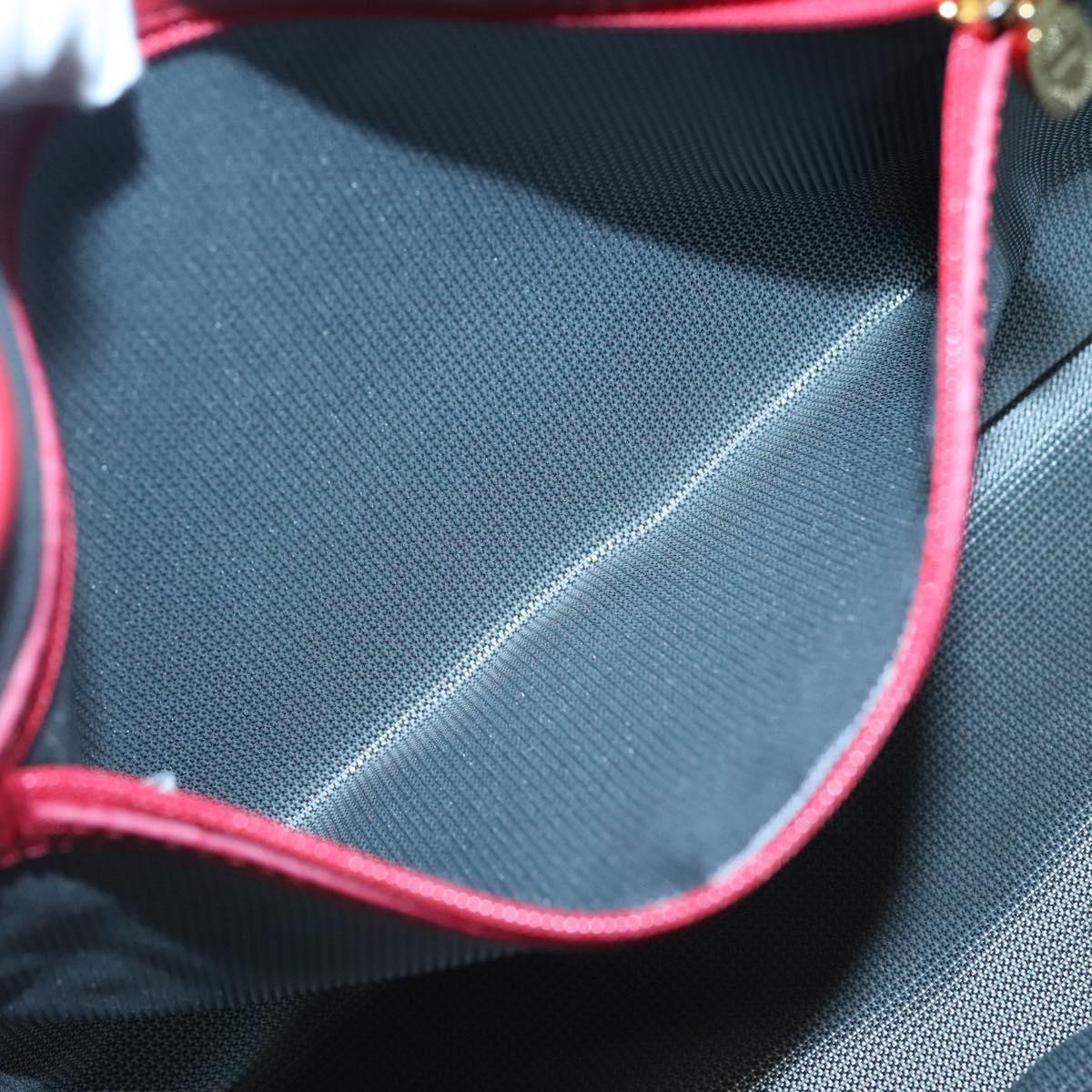 MCM Vicetos Logogram Studs Backpack PVC Leather Pink Gold Auth yk17904