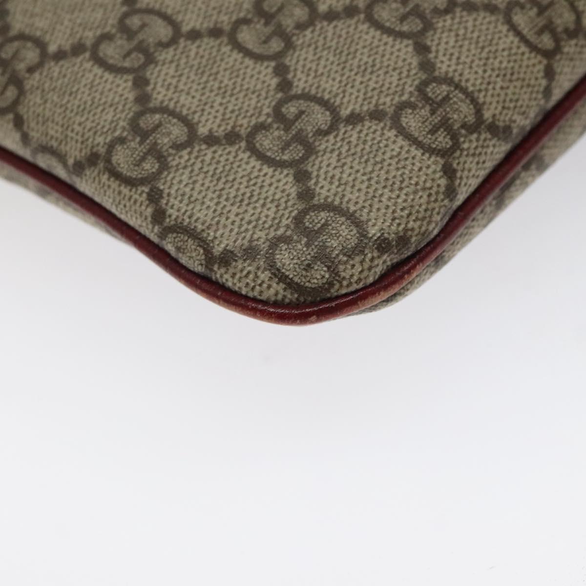 GUCCI GG Supreme Hand Bag PVC Leather Beige 117551 Auth yk17910