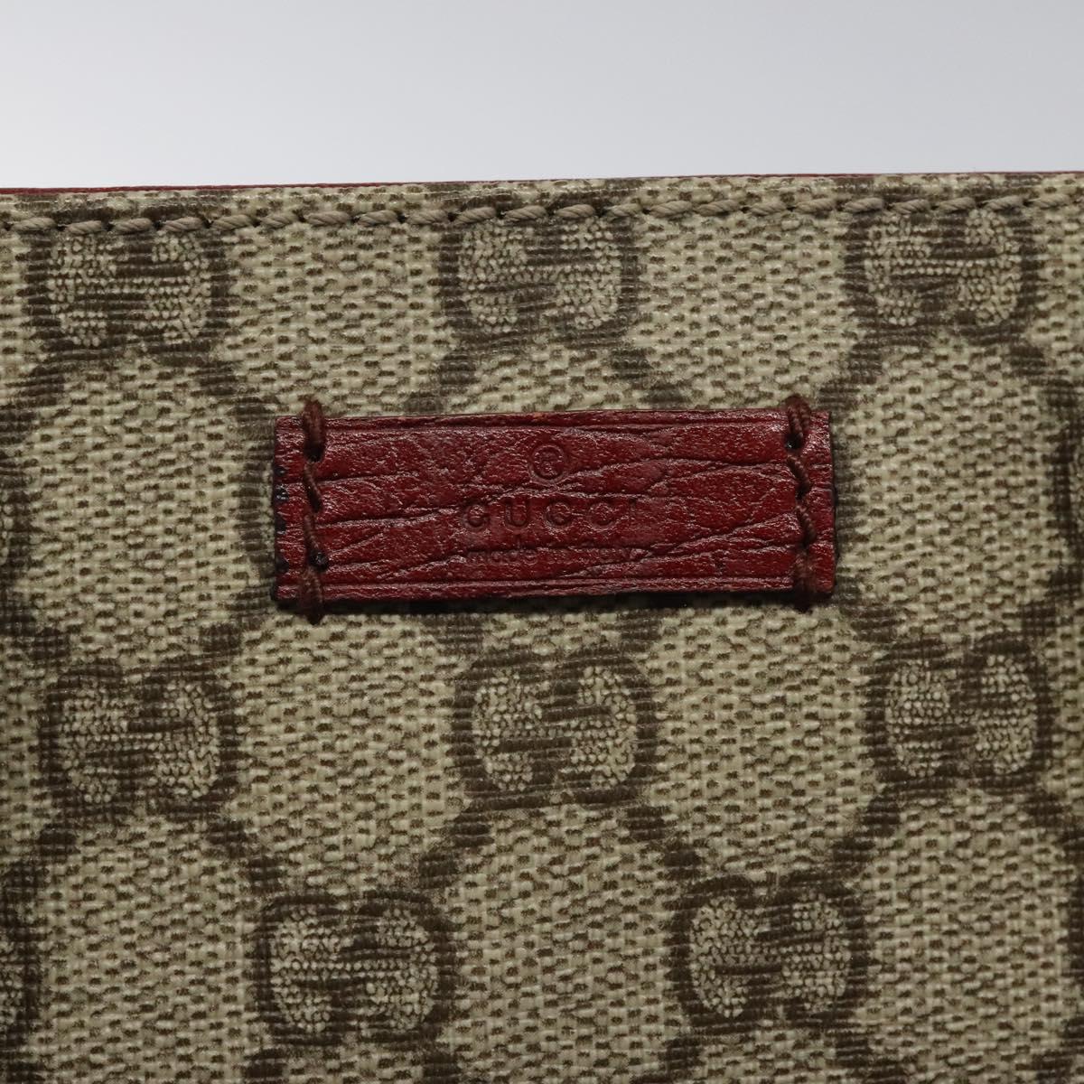 GUCCI GG Supreme Hand Bag PVC Leather Beige 117551 Auth yk17910