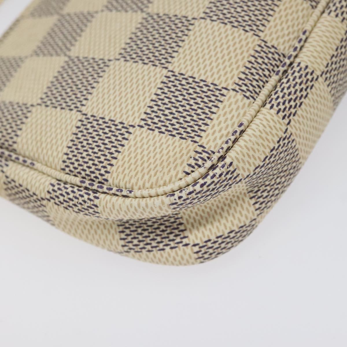 LOUIS VUITTON Damier Azur Mini Pochette Accessoires Pouch N63005 Auth yk17913AM