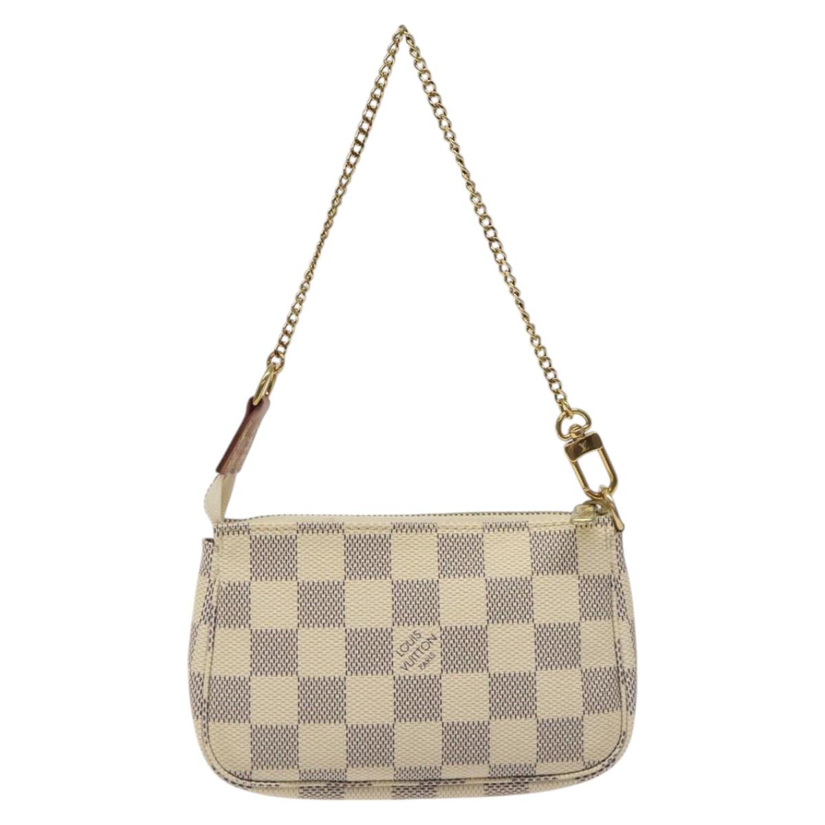 LOUIS VUITTON Damier Azur Mini Pochette Accessoires Pouch N63005 Auth yk17913AM