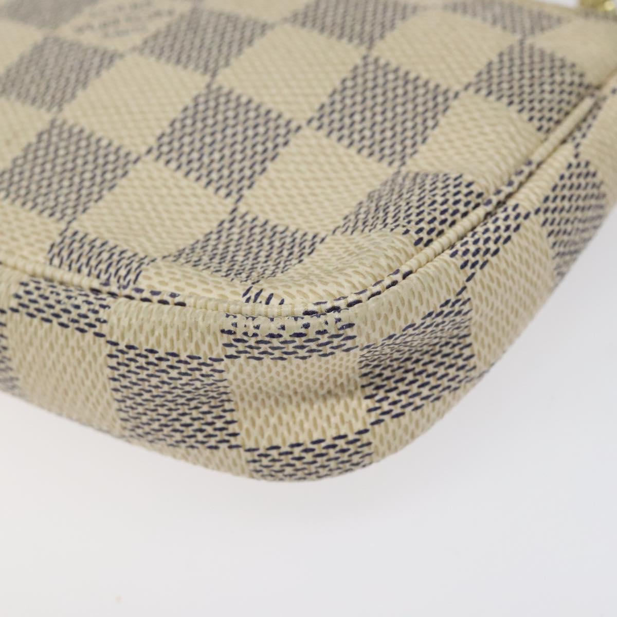 LOUIS VUITTON Damier Azur Mini Pochette Accessoires Pouch N63005 Auth yk17914