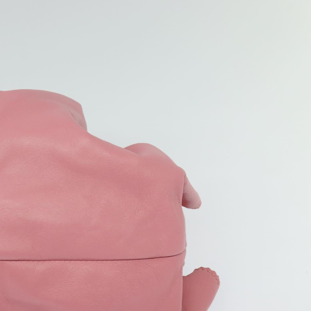 LOEWE Nappa Aire Anagram Hand Bag Leather Pink Silver Auth yk17947A