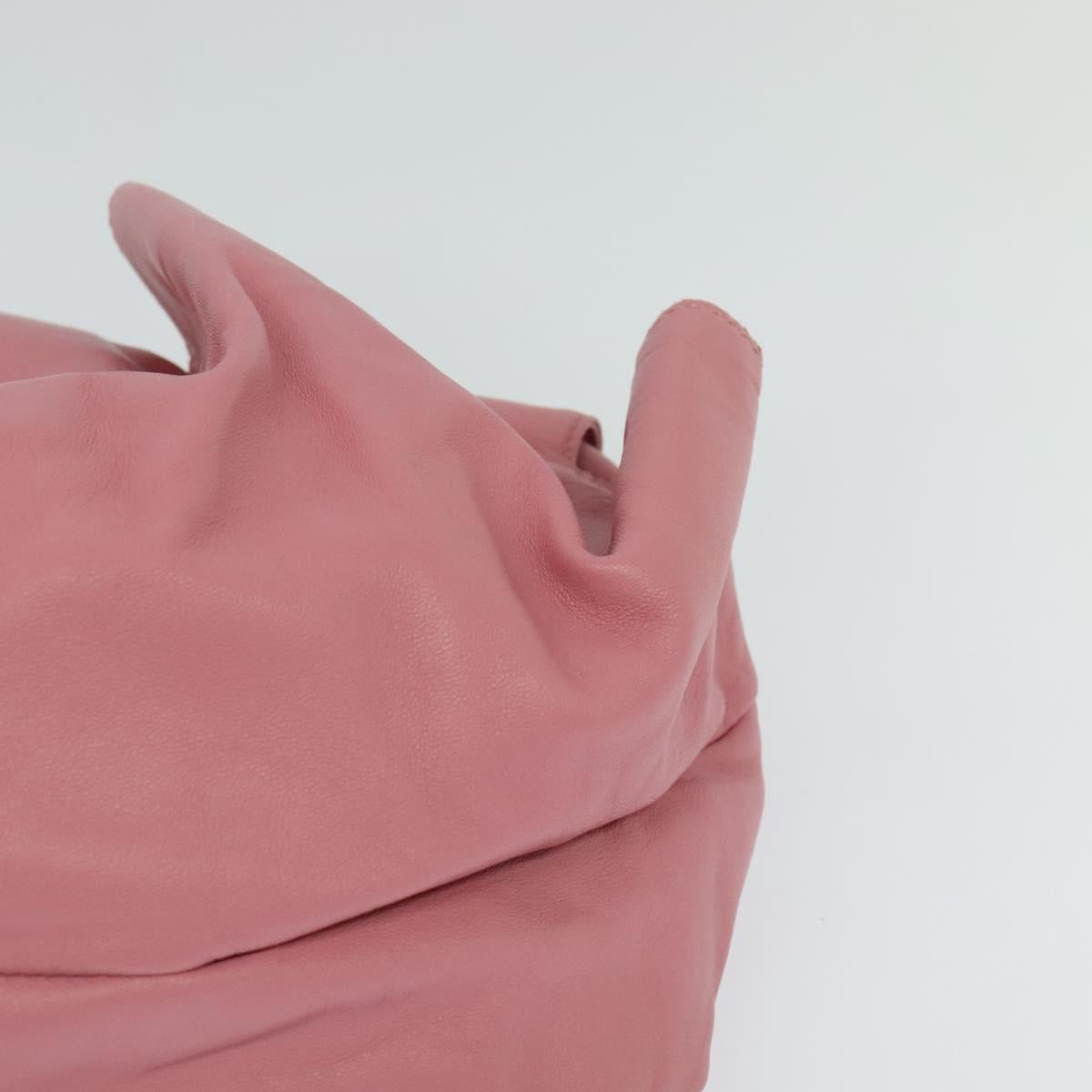 LOEWE Nappa Aire Anagram Hand Bag Leather Pink Silver Auth yk17947A