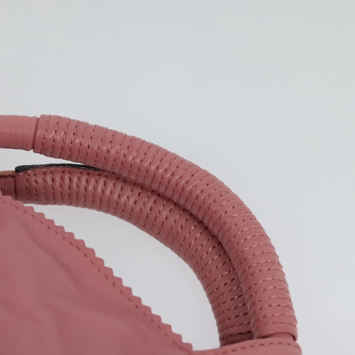 LOEWE Nappa Aire Anagram Hand Bag Leather Pink Silver Auth yk17947A