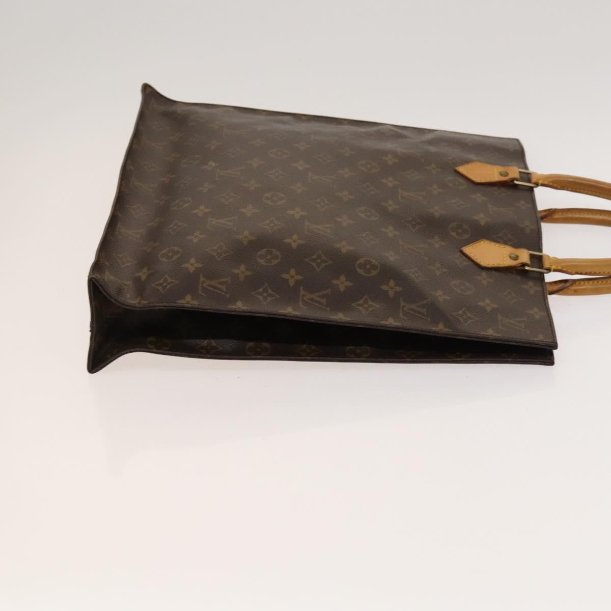 LOUIS VUITTON Monogram Sac Plat Hand Bag M51140 LV Auth yk17966