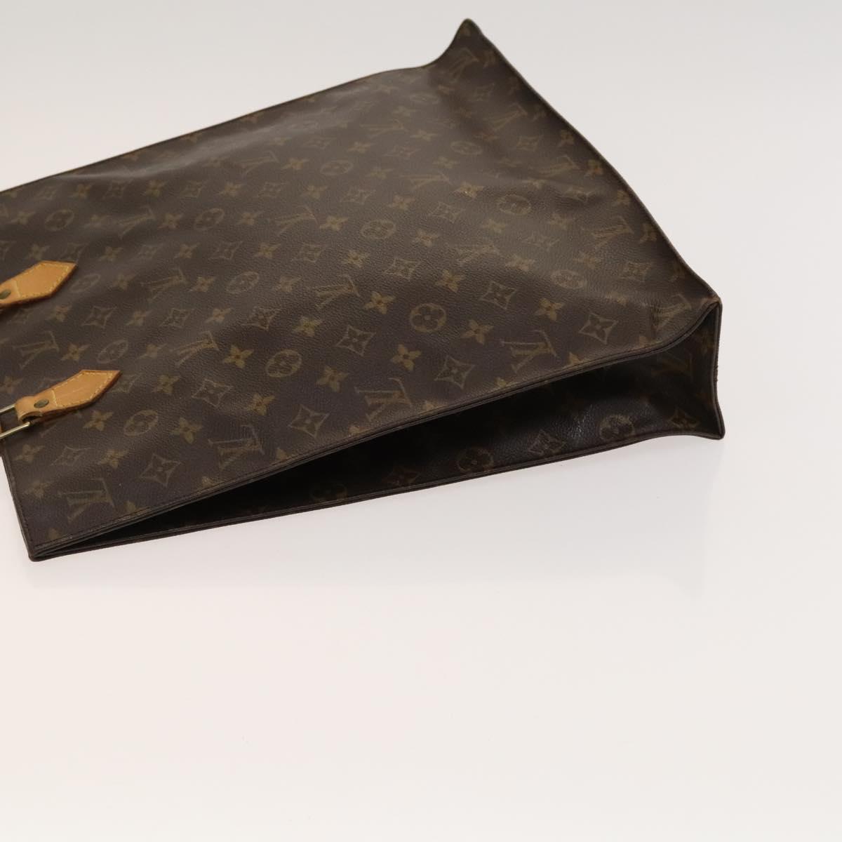 LOUIS VUITTON Monogram Sac Plat Hand Bag M51140 LV Auth yk17966