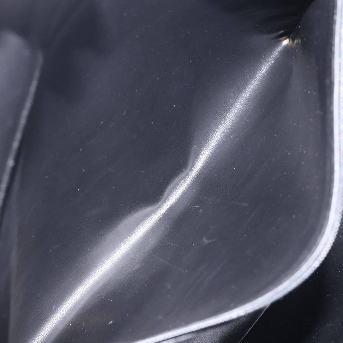 CHANEL COCO Mark Hand Bag Calf Skin Black Gold CC Auth yk17997