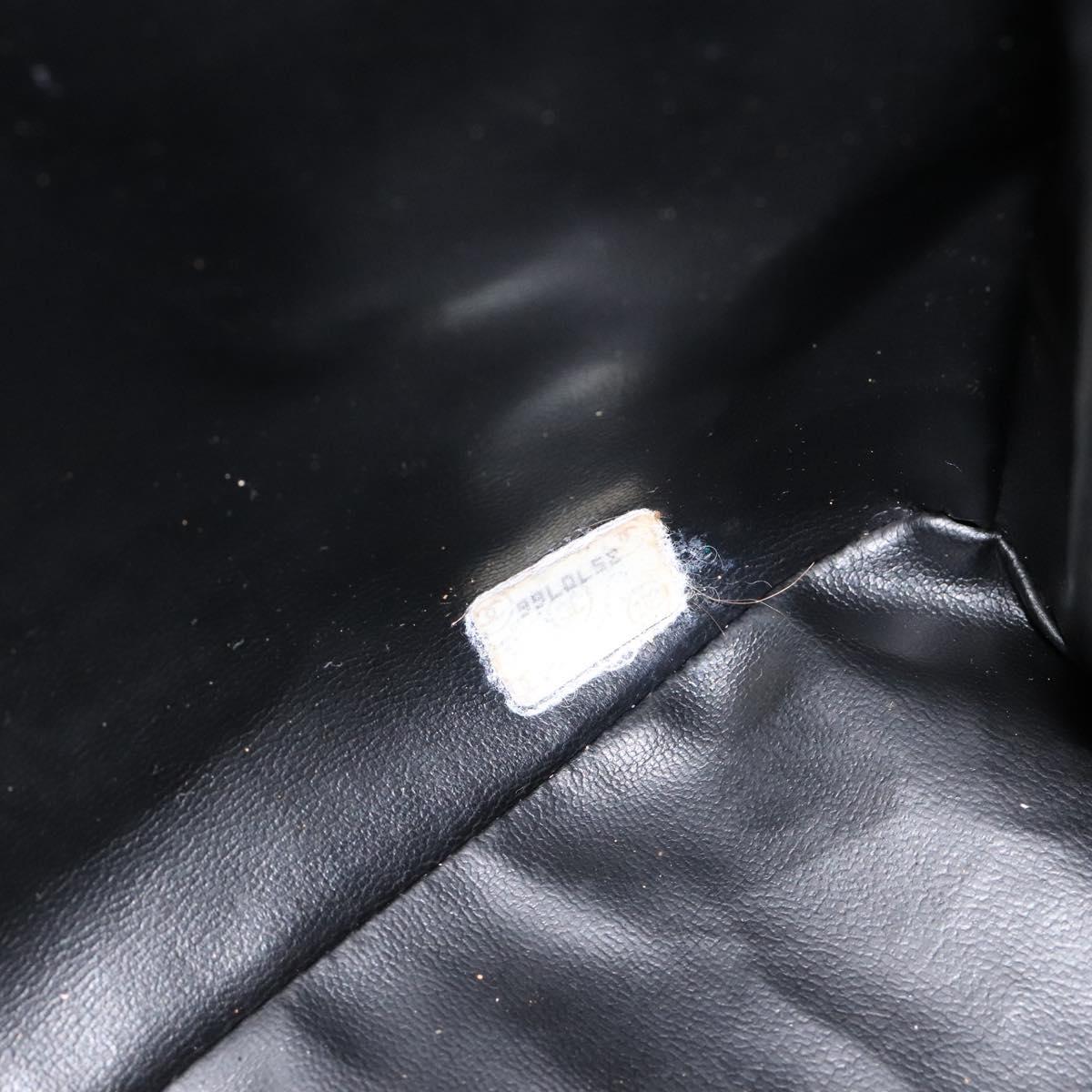 CHANEL COCO Mark Hand Bag Calf Skin Black Gold CC Auth yk17997