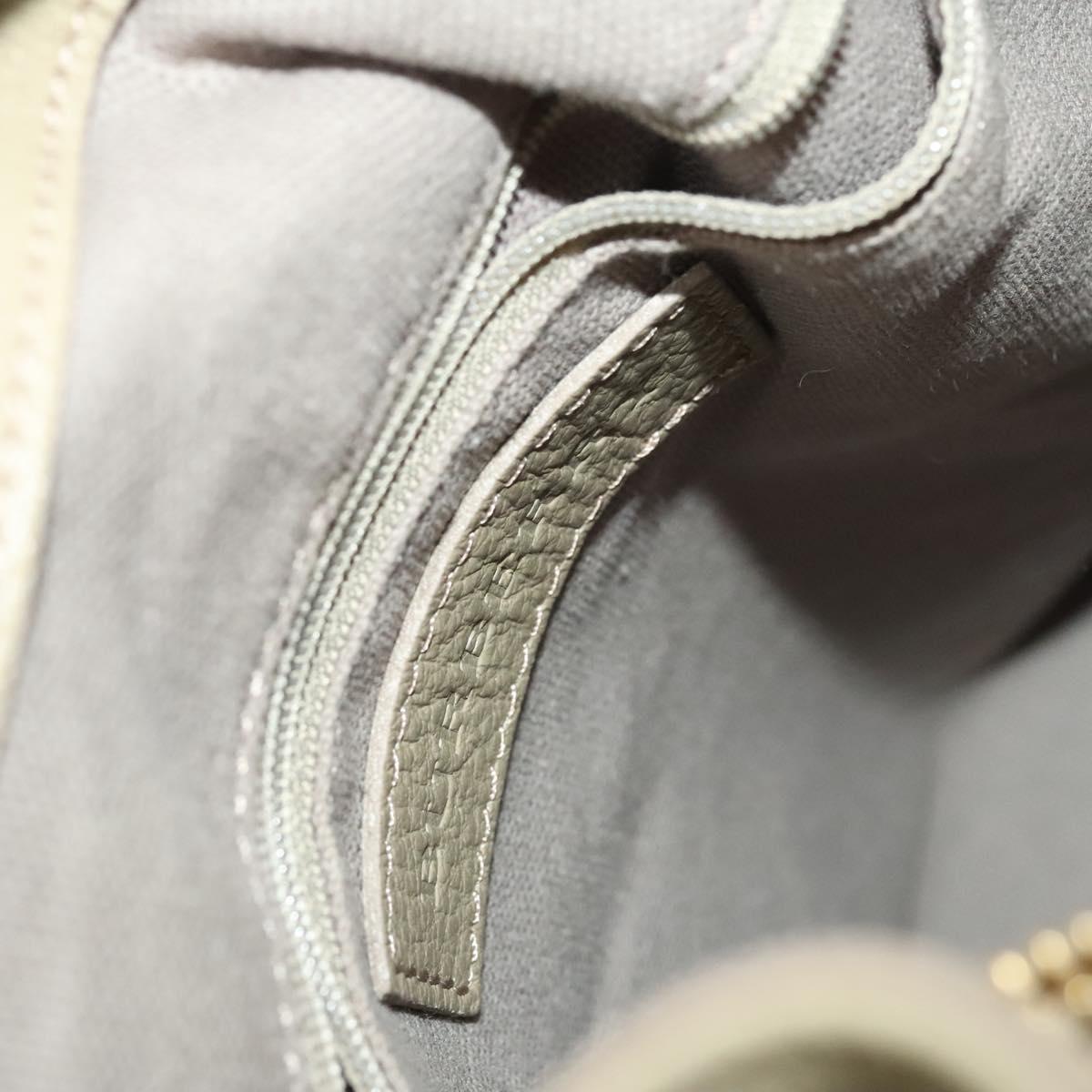 BURBERRY Nova Check Hand Bag PVC Leather 2way Beige Gold Auth yk17998