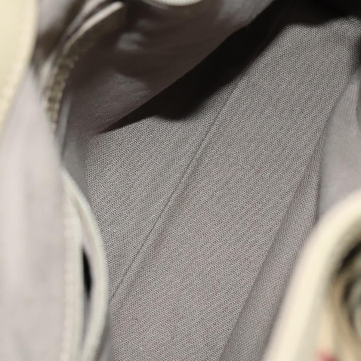 BURBERRY Nova Check Hand Bag PVC Leather 2way Beige Gold Auth yk17998