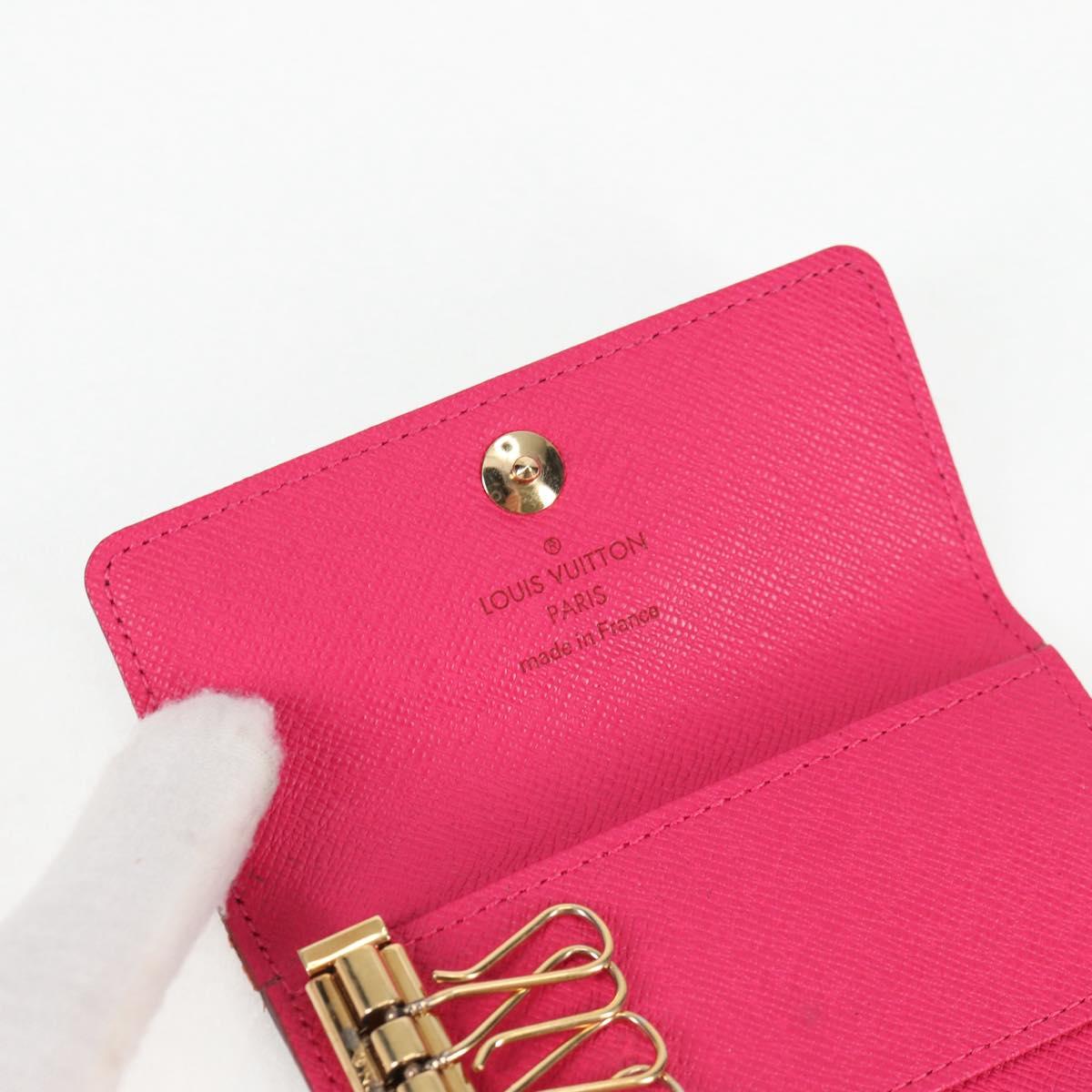 LOUIS VUITTON Multicolor Multicles 4 Key Case Black M93732 LV Auth yk18052M