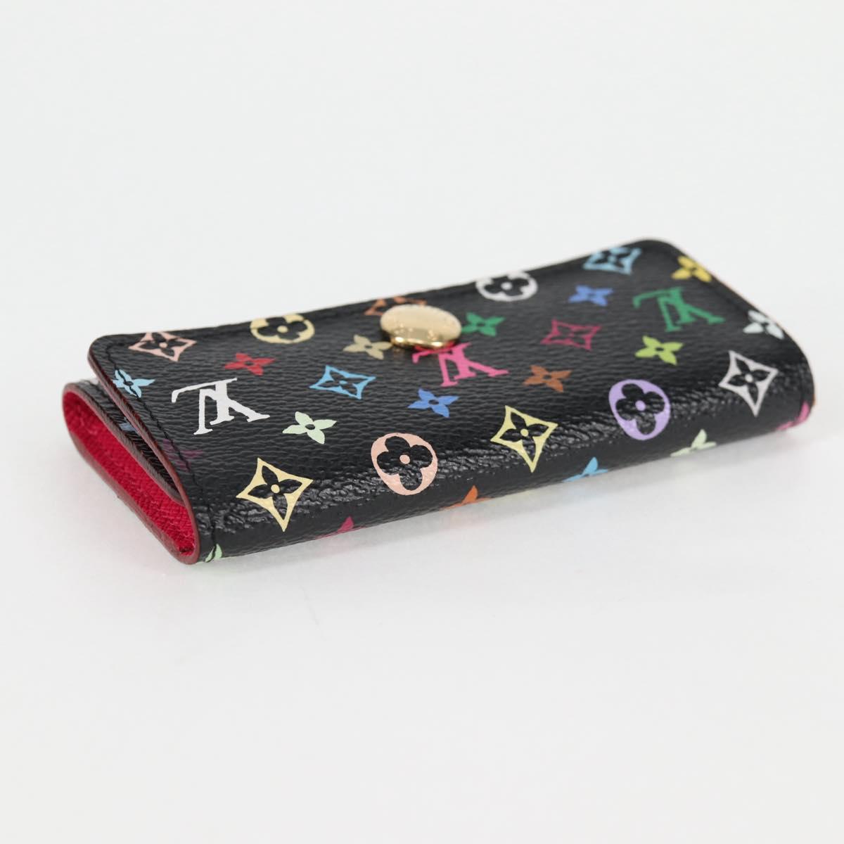 LOUIS VUITTON Multicolor Multicles 4 Key Case Black M93732 LV Auth yk18052M