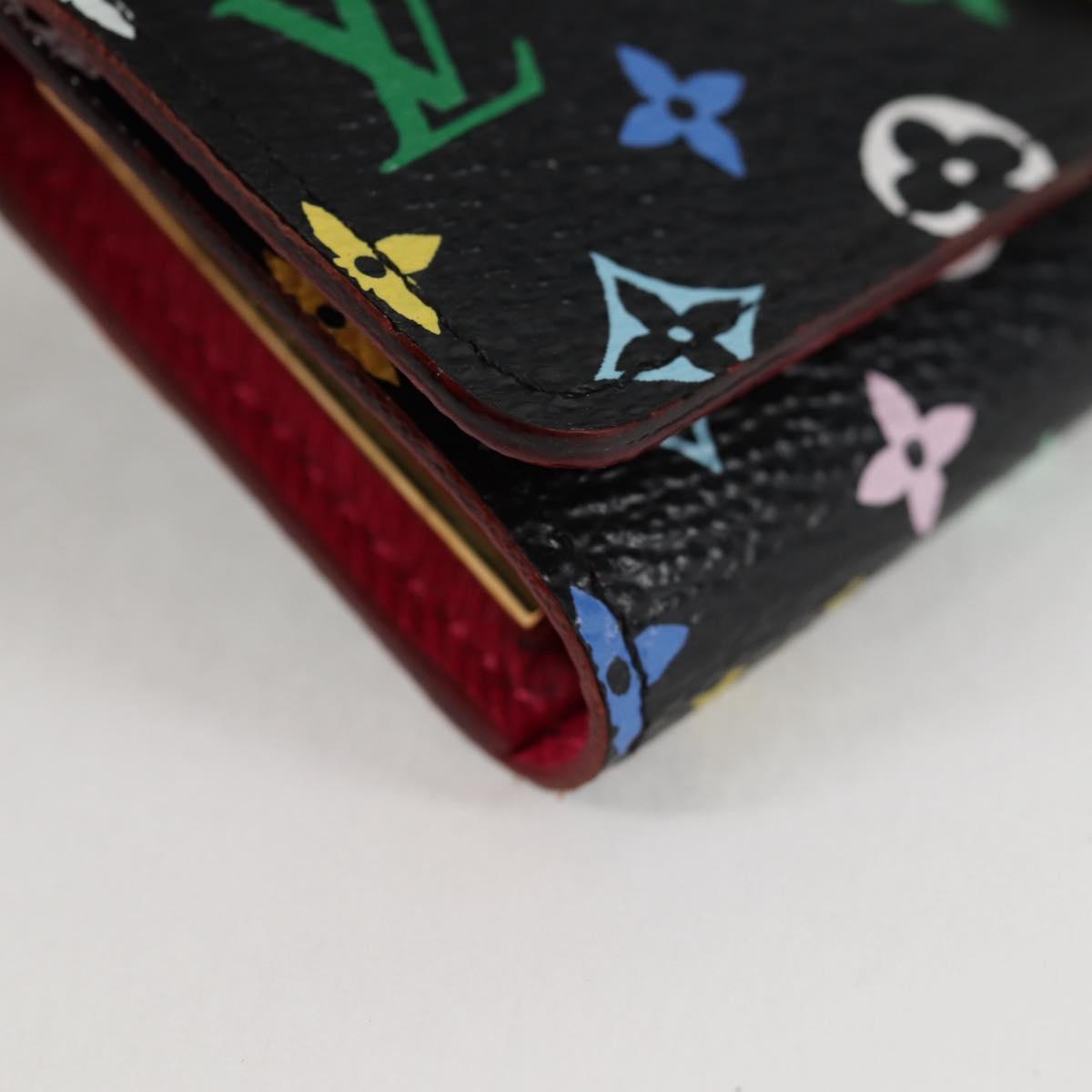 LOUIS VUITTON Multicolor Multicles 4 Key Case Black M93732 LV Auth yk18052M