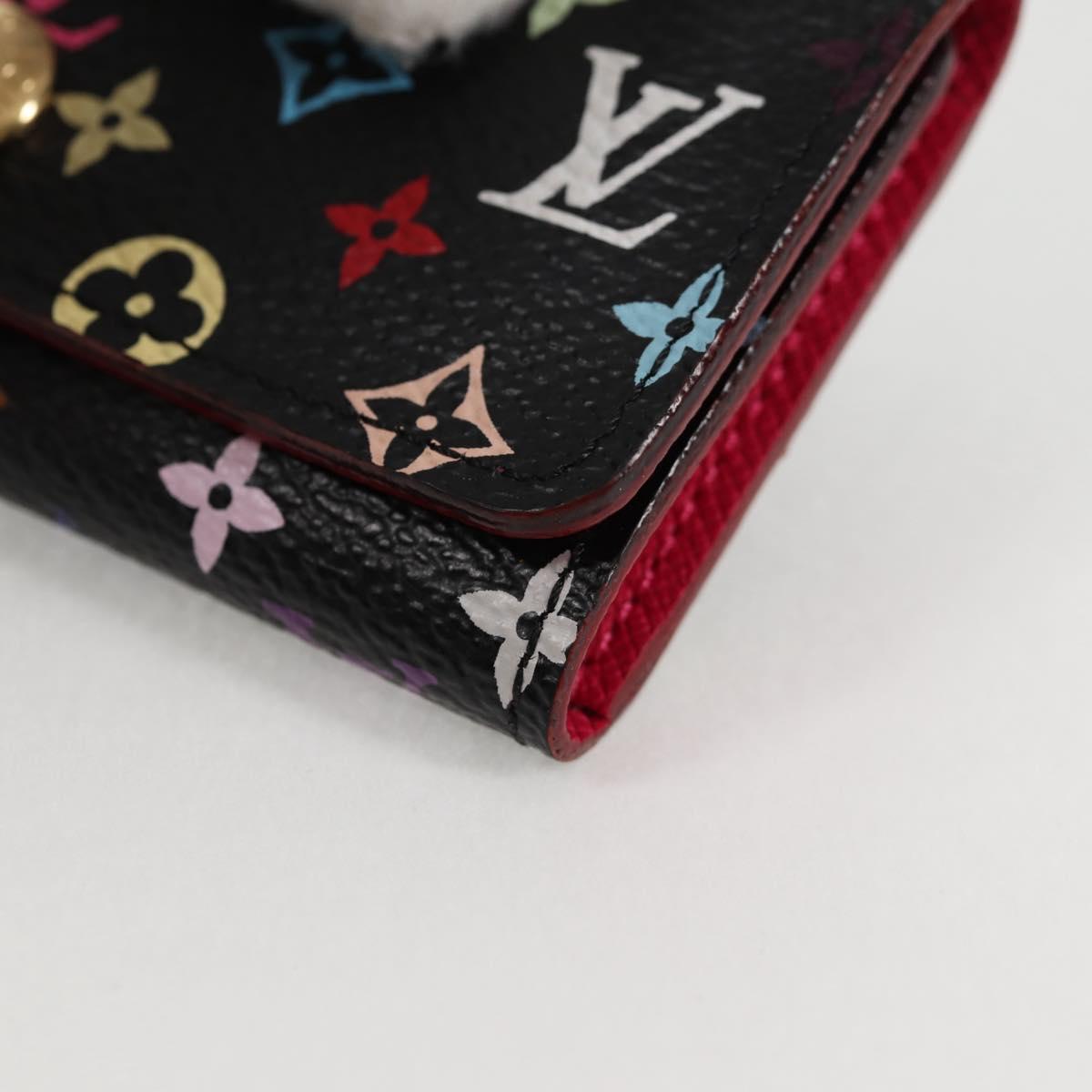 LOUIS VUITTON Multicolor Multicles 4 Key Case Black M93732 LV Auth yk18052M