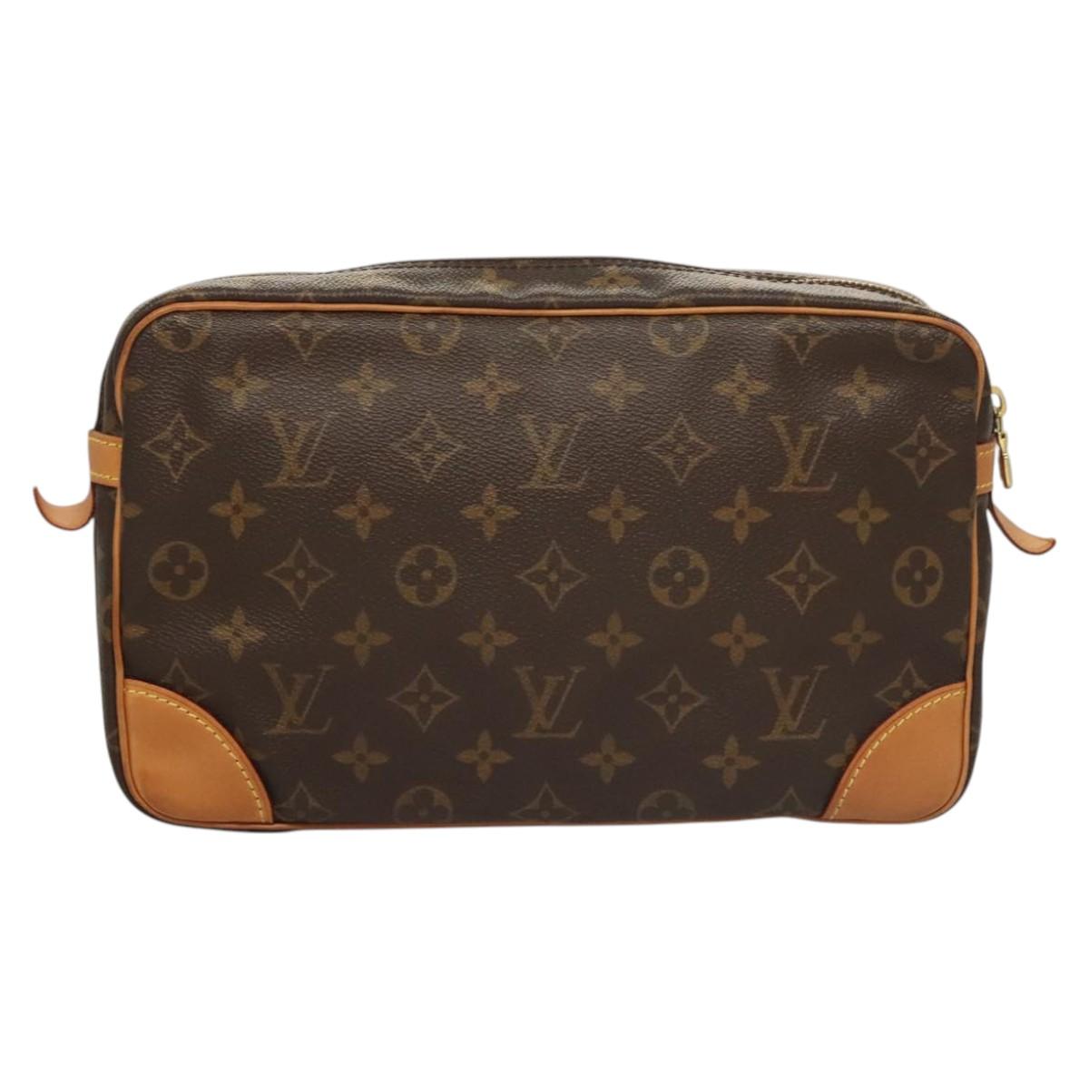 LOUIS VUITTON Monogram Compiegne 28 Clutch Bag M51845 LV Auth yk18053