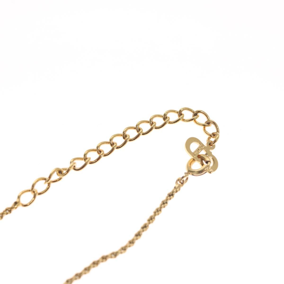 Christian Dior Necklace metal Gold Auth yk18085