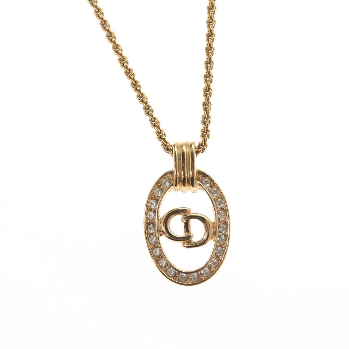 Christian Dior Necklace metal Gold Auth yk18085