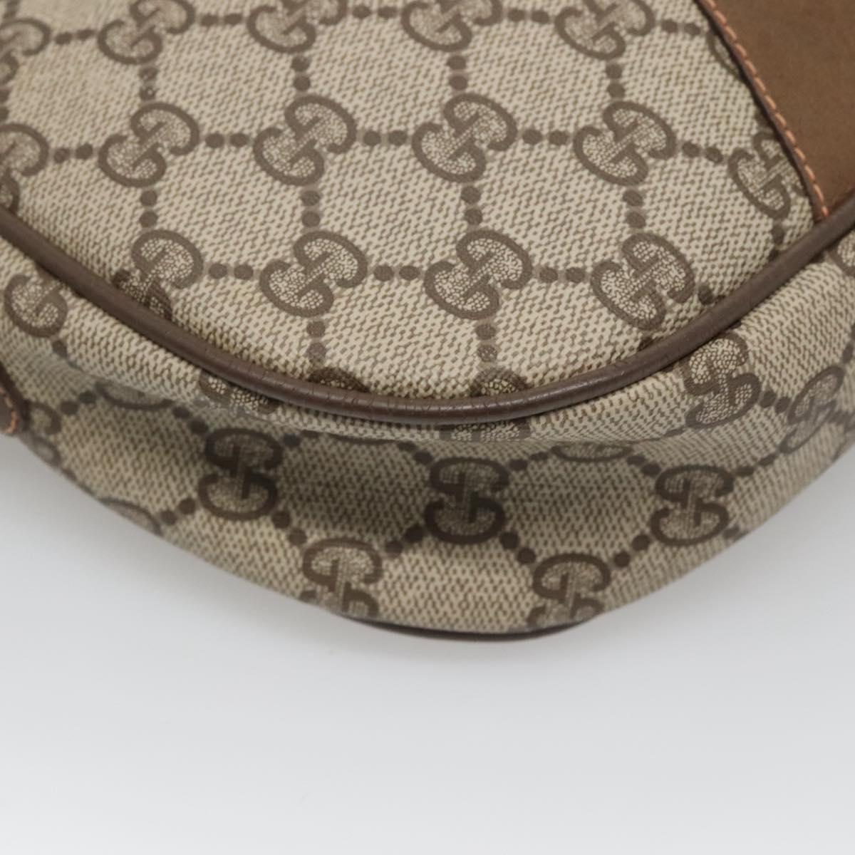 GUCCI GG Supreme Web Sherry Line Bag PVC Beige Gold 89 01 034 Auth yk18098