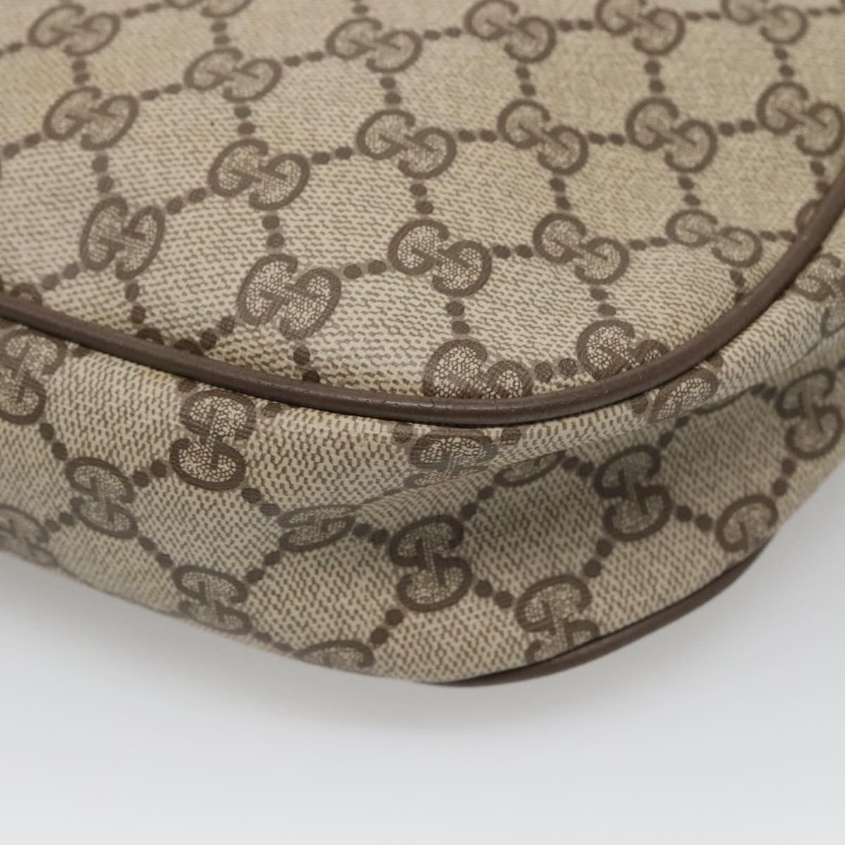 GUCCI GG Supreme Web Sherry Line Bag PVC Beige Gold 89 01 034 Auth yk18098