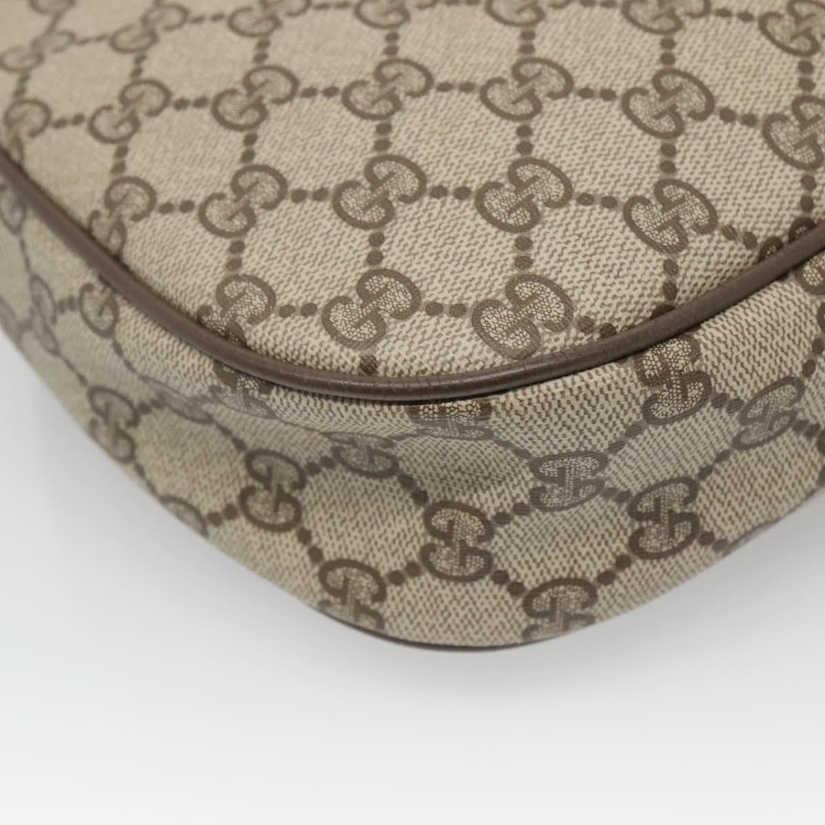 GUCCI GG Supreme Web Sherry Line Bag PVC Beige Gold 89 01 034 Auth yk18098