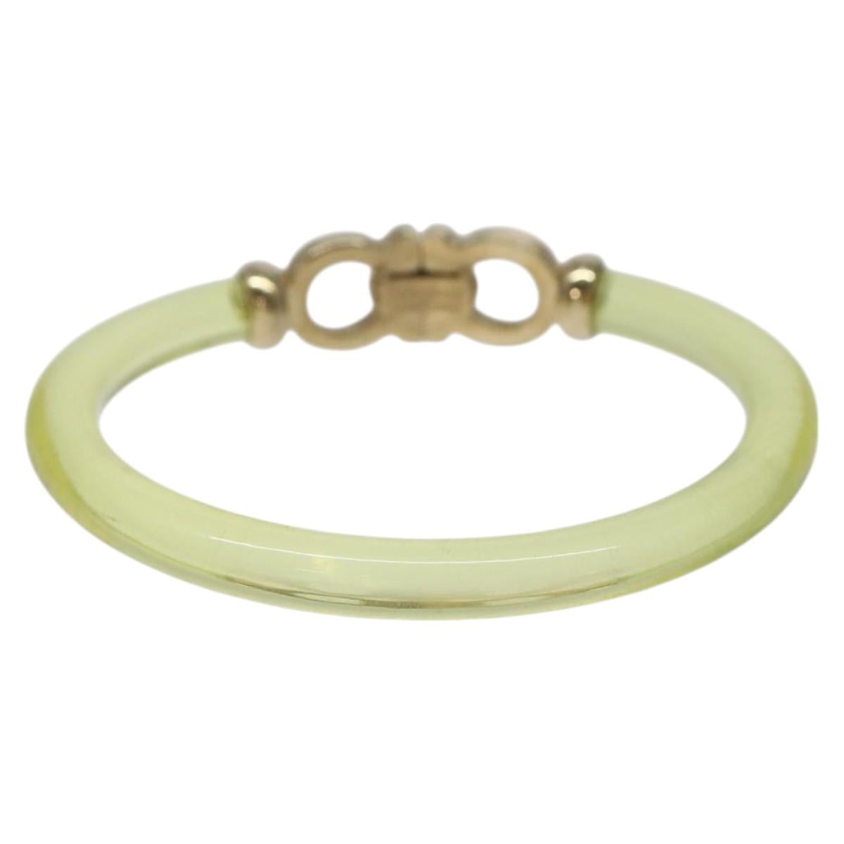Salvatore Ferragamo Gancini Bracelet plastic Yellow Auth yk18122