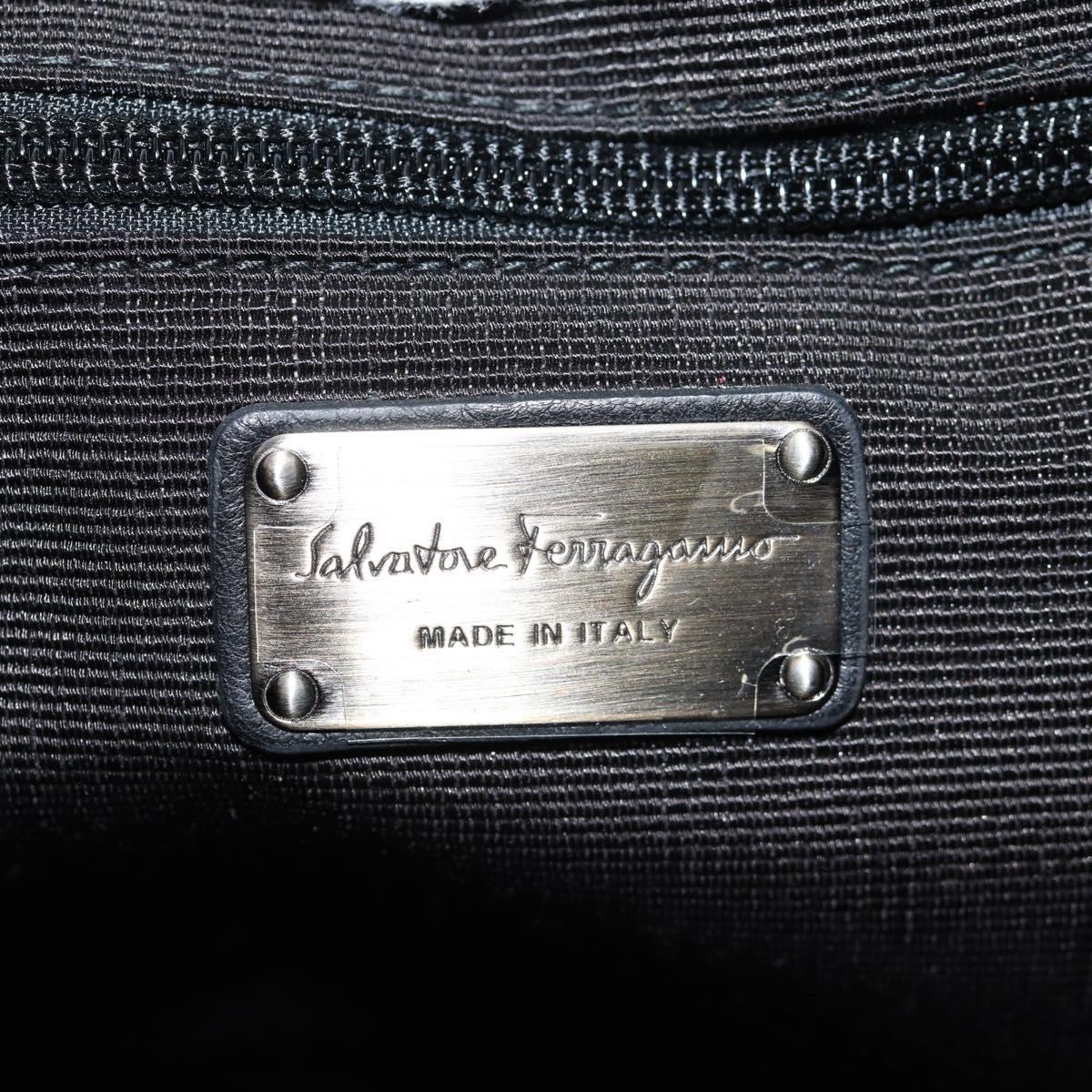 Salvatore Ferragamo Vala Shoulder Bag Leather Black Auth yk18131V