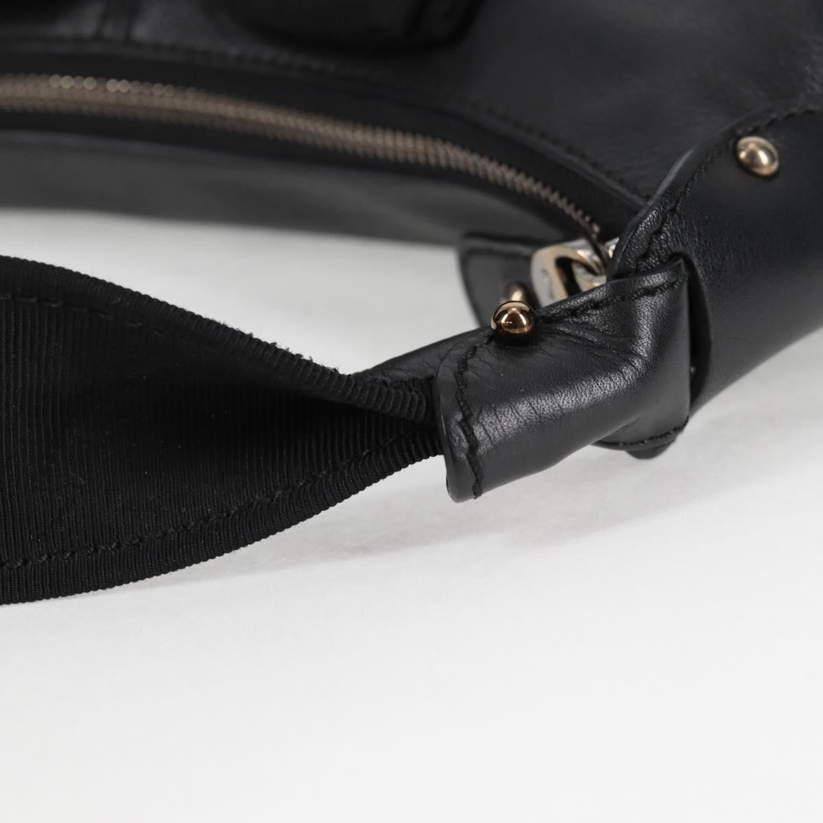 Salvatore Ferragamo Vala Shoulder Bag Leather Black Auth yk18131V