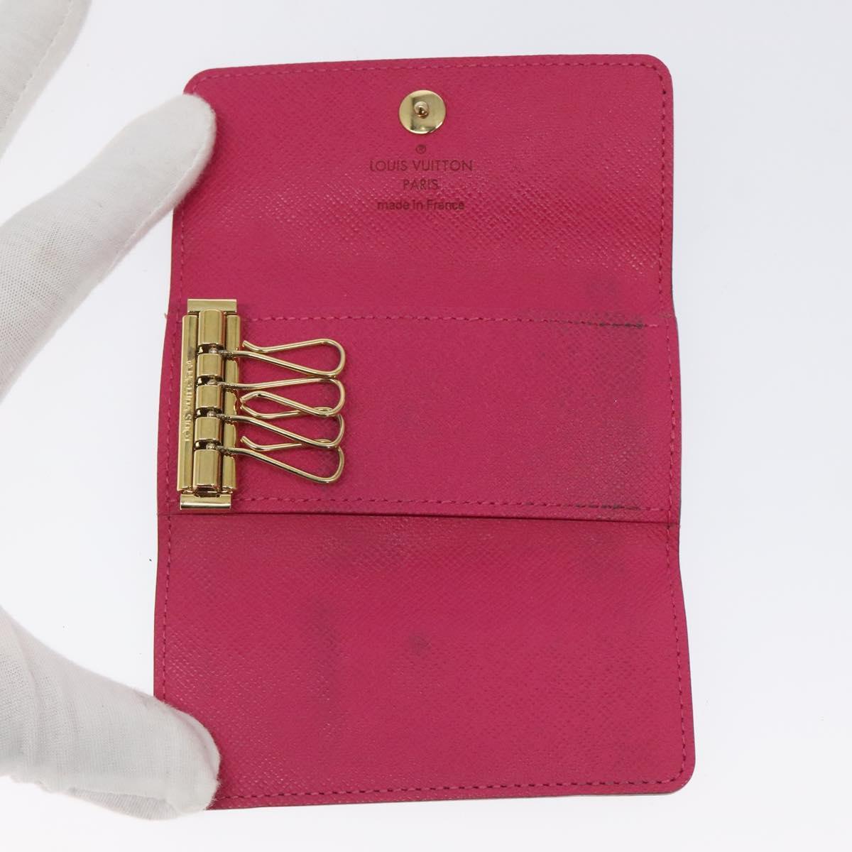 LOUIS VUITTON Multicolor Multicles 4 Key Case Black M93732 LV Auth yk18132