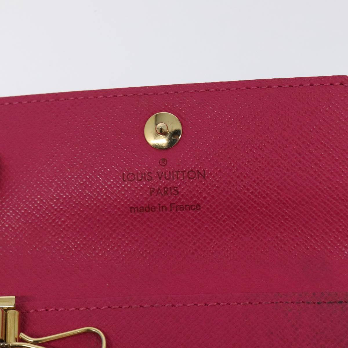 LOUIS VUITTON Multicolor Multicles 4 Key Case Black M93732 LV Auth yk18132