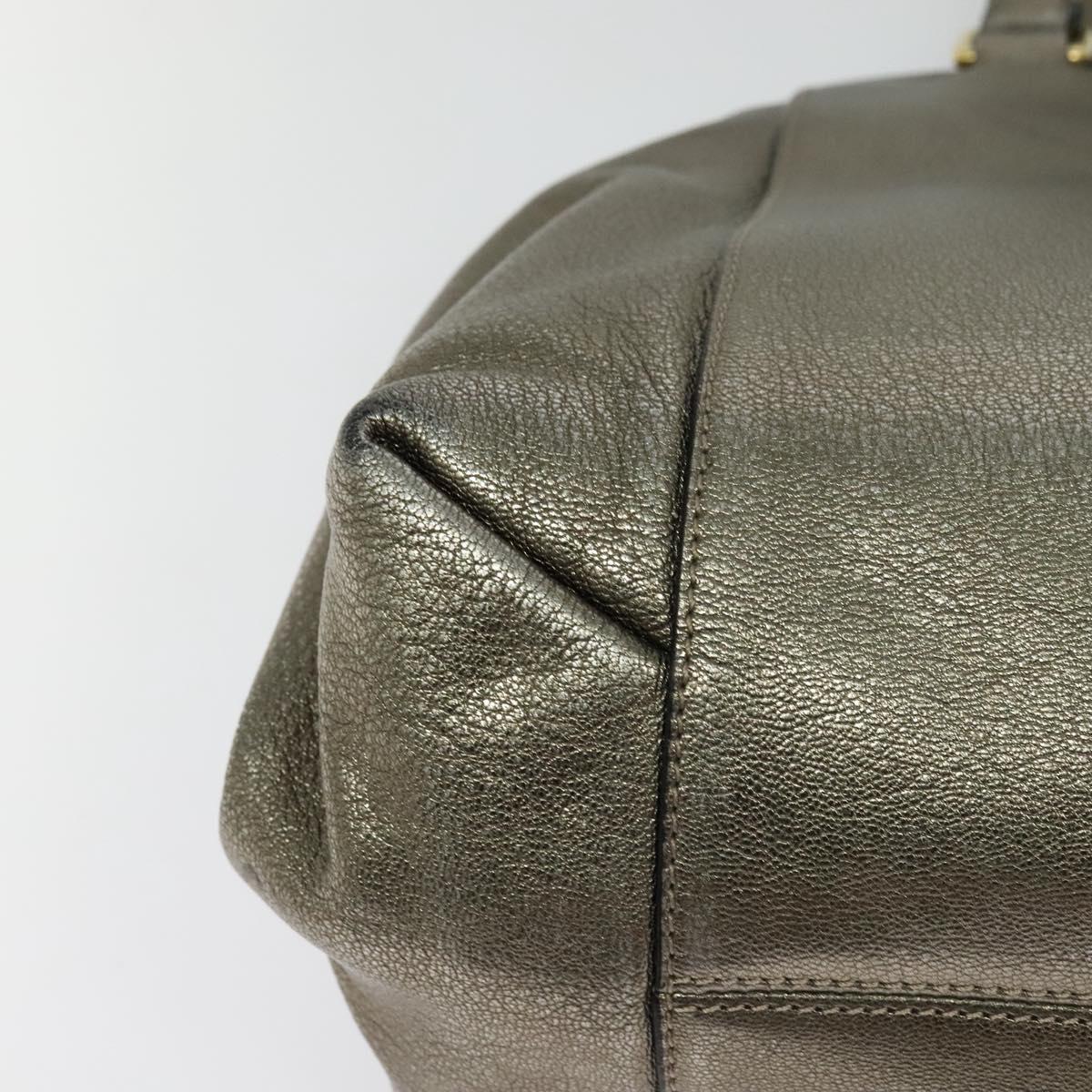 LOEWE Anagram Tote Bag Leather Gold Tone Auth yk18146