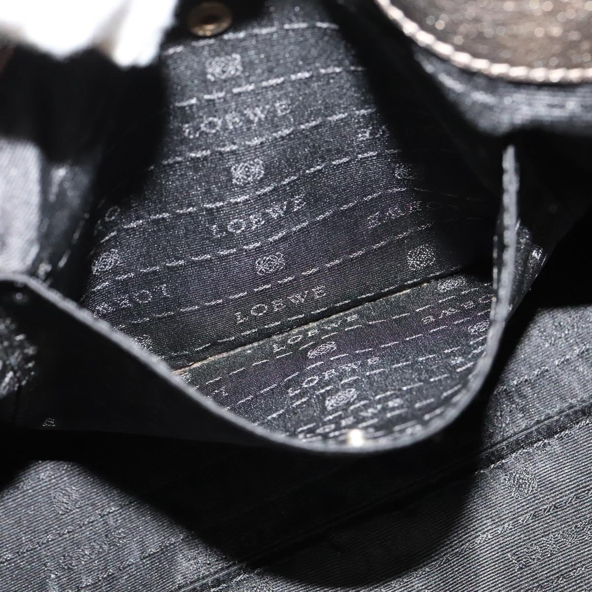 LOEWE Anagram Tote Bag Leather Gold Tone Auth yk18146