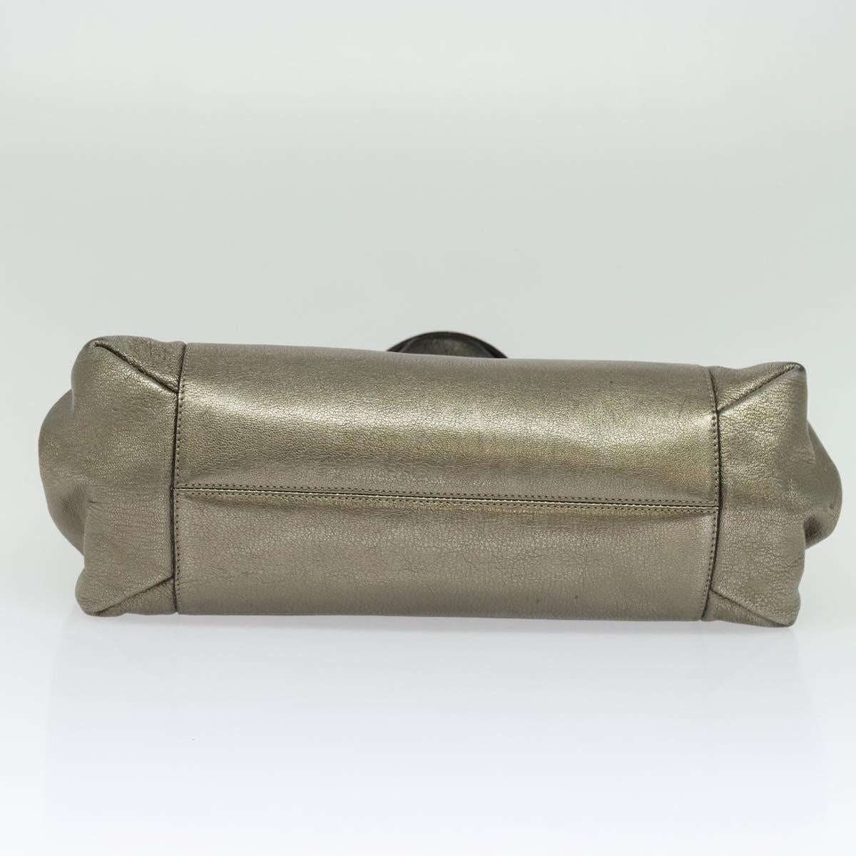 LOEWE Anagram Tote Bag Leather Gold Tone Auth yk18146