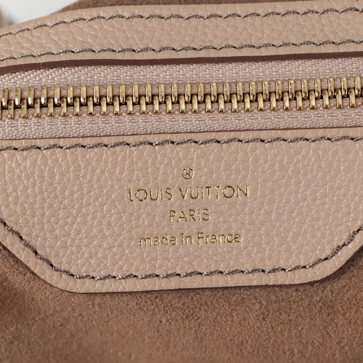 LOUIS VUITTON Monogram Punching Mahina XL Tote Bag Beige M93978 LV Auth yk18150A