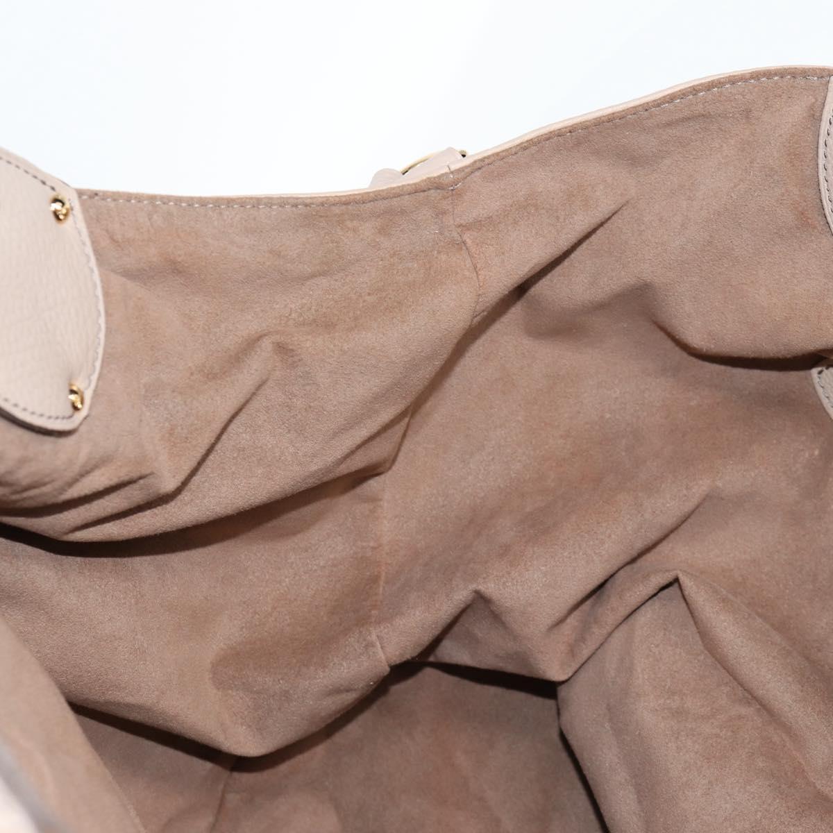 LOUIS VUITTON Monogram Punching Mahina XL Tote Bag Beige M93978 LV Auth yk18150A